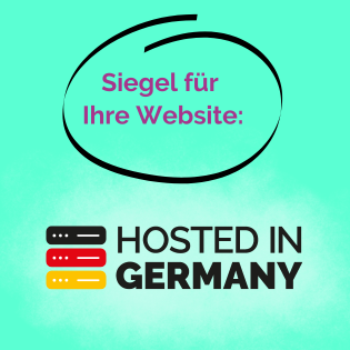 Das Hosted in Germany Logo für Ihre Website